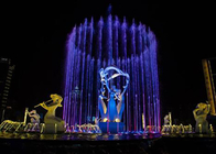Duża plenerowa fontanna muzyczna sztuka współczesna, 3d wodna fontanna z światłami dostawca