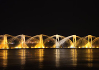 Duża plenerowa fontanna muzyczna sztuka współczesna, 3d wodna fontanna z światłami dostawca