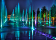 Kolorowe lampy Marmurowa tańcząca fontanna, zapal fontannę dla Uptown dostawca