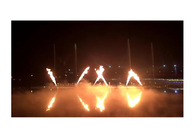 Nowoczesny odkryty Flaming fontanna wody Led światła fajerwerków Muzyka styl tańca dostawca