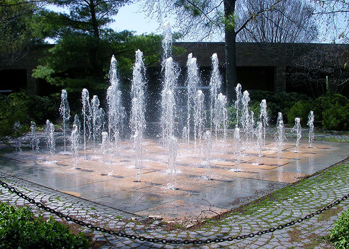 Projekt fontanny wody suchej OEM z podświetleniem LED Obrazy 3D dostawca