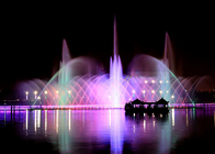 Sztuka współczesna Muzyczna fontanna wodna Wspaniałe światło i woda Pokaż obrazy 3D dostawca