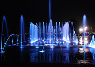 Fontanny wody na suchej podłodze Taniec muzyczną fontannę ze światłami LED na ziemi dostawca
